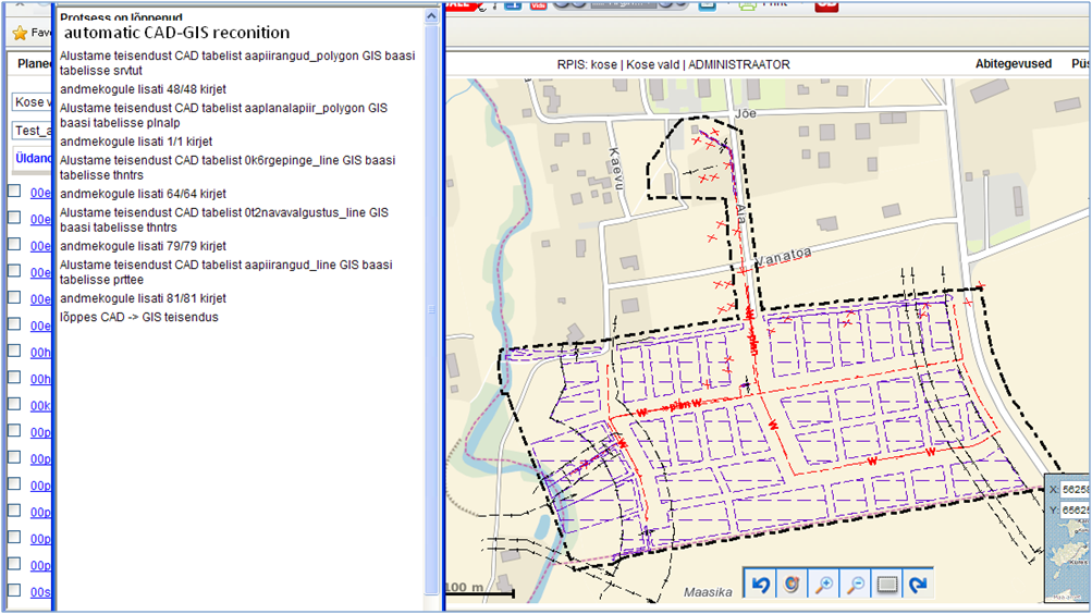 Plan elements recognized automatically in GIS